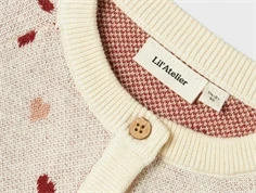 Lil Atelier turtledove heart strik cardigan